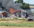 Bild: lgc
Brand in Unterbibrach bei Vorbach. Mehrere Feuerwehren, teils auch aus Oberfranken, sind im Einsatz.