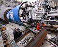 Bild: Sven Hoppe/dpa
Die Tunnelbohrmaschine wiegt nach Angaben der Bahn rund 700 Tonnen. (Archivbild)