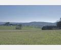 Bildmontage: Primus Energie GmbH
Insgesamt sieben Windenergieanlagen sind hier in der Visualisierung am Horizont zu erkennen. Zwei Windräder stehen auf Moosbacher Gemeindefläche, fünf auf Vohenstraußer Seite. Das Bayerische Landesamt für Denkmalpflege hat zwei Anlagen abgelehnt, weil das besonders landschaftsprägende Denkmal „Altstadt Pleystein“ erheblich beeinträchtigt würde.