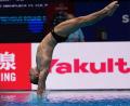 Bild: Ng Han Guan/AP/dpa
Moritz Wesemann aus Deutschland holte bei der EM wieder Gold vom 1-Meter-Brett. (Archivbild)