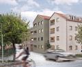 Bildmontage: bildraumwest gbr
Am Vohenstraußer Marktplatz ist an der Abzweigung zur Ringgasse ein Mehrfamilienhaus mit 16 Wohneinheiten geplant. Bauherren sind Christian und Sarah Wolf, die mit ihrer Firma Wolf Projektsachen GmbH, auch ein Wärmenetz errichten wollen.