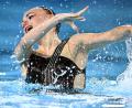 Bild: Julien De Rosa/AFP/dpa
Die deutsche Kunstschwimmerin Klara Bleyer gewann EM-Bronze in der Technischen Kür des Solowettbewerbs.