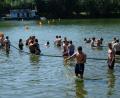 Bild: Robert Dotzauer
Das Rußweiher-Freibad war Schauplatz für den Praxistag "Rettungsschwimmen" der 110 Polizeischüler.