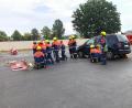 Bild: Eva Seifried
Bei der Übung Technische Hilfeleistung zeigte der Feuerwehrnachwuchs sein Können