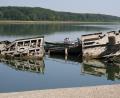 Bild: Darko Vojinovic/AP/dpa
Die Niedrigwasser führende Donau legt in Serbien die Wracks von Kriegsschiffen der Nazi-Marine frei.