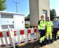 Bild: Norbert Weis
Beim Ortstermin an der alten Trafo-Turmstation und der neuen digitalen Kompaktstation in Pürschläg (von links): Markus Windisch (Kommunalmanager des Bayernwerks für den Landkreis Amberg-Sulzbach), Markus Segerer (Leiter des Kundencenters in Parsberg), Bürgermeister Dieter Dehling, Jürgen Hauer und Stefan Bücherl (beide vom Kundencenter Parsberg).