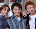 Bild: Andy Butterton/Press Association/dpa
Die Harry-Potter-Filme machten Emma Watson (l-r), Daniel Radcliffe und Rupert Grint zu Stars - so sahen die sie im Jahr 2002 aus. (Archivbild)