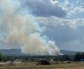 Bild: za
Bei Schnaittenbach breitet sich gerade ein großer Brand aus.