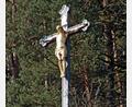 Bild: Josef Götz
1882 stiftete Julius Plentl das sieben Meter hohe gusseiserne Kreuz auf dem Felsen nahe der Wallfahrtskirche Maria-Brünnl.