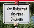 Bild: Julian Stratenschulte/dpa
Bei einer Untersuchung im Baggersee Breitengüßbach wurden vereinzelt Blaualgen nachgewiesen.