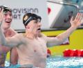 Bild: Sebastien Bozon/AFP/dpa
Jubel im Doppelpack: Liebmann (r) und Schwarz freuen sich.