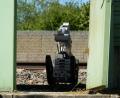 Bild: Felix Kirberg/dpa
Ein Roboter ist auf dem Bahnhofsgelände im Einsatz.