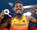 Bild: Sven Hoppe/dpa
Emil Agyekum hat EM-Silber über 400 Meter Hürden gewonnen.