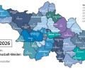 Grafik: Noah Wegmüller-Kocher
Aus ursprünglich 46 Pfarreien sind mittlerweile 25 Pfarreien und Pfarreiengemeinschaften geworden.