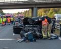 Bild: Ferdinand Merzbach/NEWS5/dpa
Mehrere Fahrzeuge sind auf der A73 bei Bamberg in einen Unfall verwickelt.