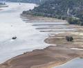 Bild: Boris Roessler/dpa
Wegen niedriger Pegelstände ist die Binnenschifffahrt in vielen Flüssen wie hier im Rhein derzeit massiv eingeschränkt.