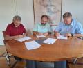 Bild: Josef Popp
Von links: 2. Bürgermeister Josef Weinfurtner (Rieden), 1. Bürgermeister Daniel Sandner (Schmidmühlen) und 1. Bürgermeister Stefan Braun (Kastl).