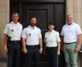 Bild: Polizeihauptkommissar Schröder/Polizeiinspektion Nabburg
Robert Fuchs, Martin Schmidmeier, Gabriele Wittl und Personalrat Christian Kiener (von links nach rechts).