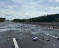 Bild: VPI Hof
Nach einem Lastwagenunfall auf der A 9 bei Leupoldsgrün bleibt die Fahrbahn Richtung Berlin gesperrt.