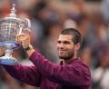 Bild: Seth Wenig/AP/dpa
Carlos Alcaraz hat im vergangenen Jahr die US-Open gewonnen. (Archivbild)