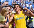 Bild: Sven Hoppe/dpa
Einer der schillernden Stars der Leichtathletik-Szene: Armand Duplantis. (Archivbild)