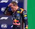 Bild: Darko Bandic/AP/dpa
Kein guter Tag für Max Verstappen: Er scheidet nach einem heftigen Crash aus.