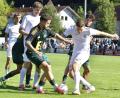 Bild: Hubert Ziegler
Die Gebenbach (weiße Trikots) gewann das Bayernliga-Derby in Ammerthal mit 3:1.