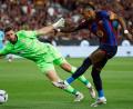 Bild: Joan Monfort/AP/dpa
Raphinha erzielte das Führungstor für den FC Barcelona.