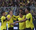 Bild: Fabian Strauch/dpa
Der BVB hatte früh Grund zur Freude.