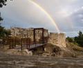 Bild: Renate Bauer-Zölch 
Zwei Regenbogen zeigten sich am Freitagabend bei der Burgruine Liebenstein.