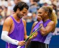 Bild: Yuki Iwamura/AP/dpa
Carlos Alcaraz und Serena Williams hatten beim gemeinsamen Mixed-Auftritt mächtig Spaß. (Archivbild)