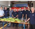 Bild: oy
Bei der Übergabe der neuen Waldbrandausrüstung: Bürgermeister Rudolf J. Teplitzky, Josef Fuchs, Harald Brunner (Fa. VTAS GmbH & Co. KG Pirkhof), Andreas Hartwig (Fa. BTL Brandschutz Technik GmbH Leipzig), Matthias Schaller, Florian Schaller, Oswald Schaller und Josef Bauer.