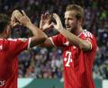 Bild: David Ebener/dpa
Harry Kane brachte die Bayern in Osnabrück zurück ins Spiel.