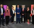 Bild: Hendrik Schmidt/dpa
Stiegen in die Wahlarena: Alle Spitzenkandidaten zur Landtagswahl.