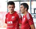 Archivbild: Gerhard Büttner
Das Trainerduo des SC Luhe-Wildenau, Benjamin Urban (links) und Stefan Grünauer, musste sich mit einem Pinkt in Seebach begnügen.