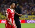 Bild: Sven Hoppe/dpa
Bemüht um Normalität vor dem Comeback: Jamal Musiala und Trainer Vincent Kompany. (Archivbild)