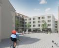 Bildmontage: evh_architekten
So soll es irgendwann einmal auf dem Bürgerspitalareal aussehen. Das Architekturbüro "evh_architekten" hat die Planungen bei dieser Ansicht visualisiert. Bei der Gestaltung des neuen Bürgerspitalplatzes (im Vordergrund) ist die Meinung der Bürgerinnen und Bürger gefragt.