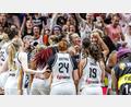 Bild: Andreas Gora/dpa
Die deutschen Basketballerinnen wollen auch gegen Belgien jubeln.