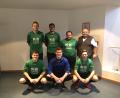 Bild: gel
Beim Schiedsrichter-Futsalturnier in Neumarkt überraschten die Amberger Referees mit Platz eins. Stehend von links: Julian Roidl (DJK Ensdorf), Thomas Ehrnsperger (1.FC Rieden), Thomas Hüttner (1.FC Schlicht) und Obmann Thomas Gebele. Kniend von links: Jonas Kohn (SC Germania Amberg), Felix Hahn und Philipp Götz (beide TSV Theuern).