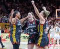 Bild: Andreas Gora/dpa
Sieg über den Europameister: Deutschland bejubelt das Halbfinale.