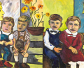 Bild: Evi Steiner-Böhm &amp; Roswitha Braun-Sauerstein
Einladungskarte zur Ausstellung „Ost-West-Dialog“ in Weiden.