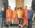 Bild: Markt Eslarn
Neues Führungsteam im Bauhof: Erster Bürgermeister Thomas Kleber, Klärwärter Sebastian Wild, Wasserwart Manuel Demleitner, stellv. Bauhofleiter Fabian Dierl, Bauhofleiter Johannes Meckl, Personalleiter Fabian Dimper (von rechts nach links)