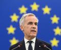 Bild: Pascal Bastien/AP/dpa
„Wo sich unsere Stärken unterscheiden, ergänzen sie sich. Wo sie sich überschneiden, schaffen sie Größe“: Kanadas Premierminister Mark Carney bekam für seine Rede vor dem Europäischen Parlament langen Applaus.