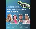 Grafik: Lisa Stauß
Vier Perspektiven: Claudia Moser, Christiane Weber, Philipp Reich und Katharina Diertl diskutieren bei der "Langen Nacht der Demokratie" über digitale Streitkultur.