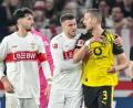 Bild: Harry Langer/dpa
Bei den VfB-Fans unbeliebt: Abwehrspieler Waldemar Anton (r), der 2024 von Stuttgart nach Dortmund wechselte. (Archivbild)