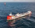 Bild: Handout / Berlin/INEOS Energy/dpa
Das Transportschiff Carbon Destroyer 1 bringt das flüssige CO2 zur ausgedienten Ölplattform Nini West in der Nordsee vor Dänemark. (Handout)