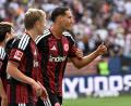 Bild: Florian Wiegand/dpa
Brachte die Eintracht in Führung: Younes Ebnoutalib