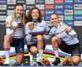 Bild: Graham Hughes/The Canadian Press/AP/dpa
Franziska Koch (r) gewann Bronze im Zeitfahren.