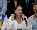 Bild: Matias Delacroix/AP/dpa
Venezuelas Oppositionsführerin Maria Corina Machado will möglichst bald in ihr Heimatland zurückkehren. (Archivbild)