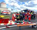 Bild: Marco Bössl (ZF Group)
Gefahrgutübung in Auerbach: Feuerwehren und BRK proben bei ZF den Ernstfall.